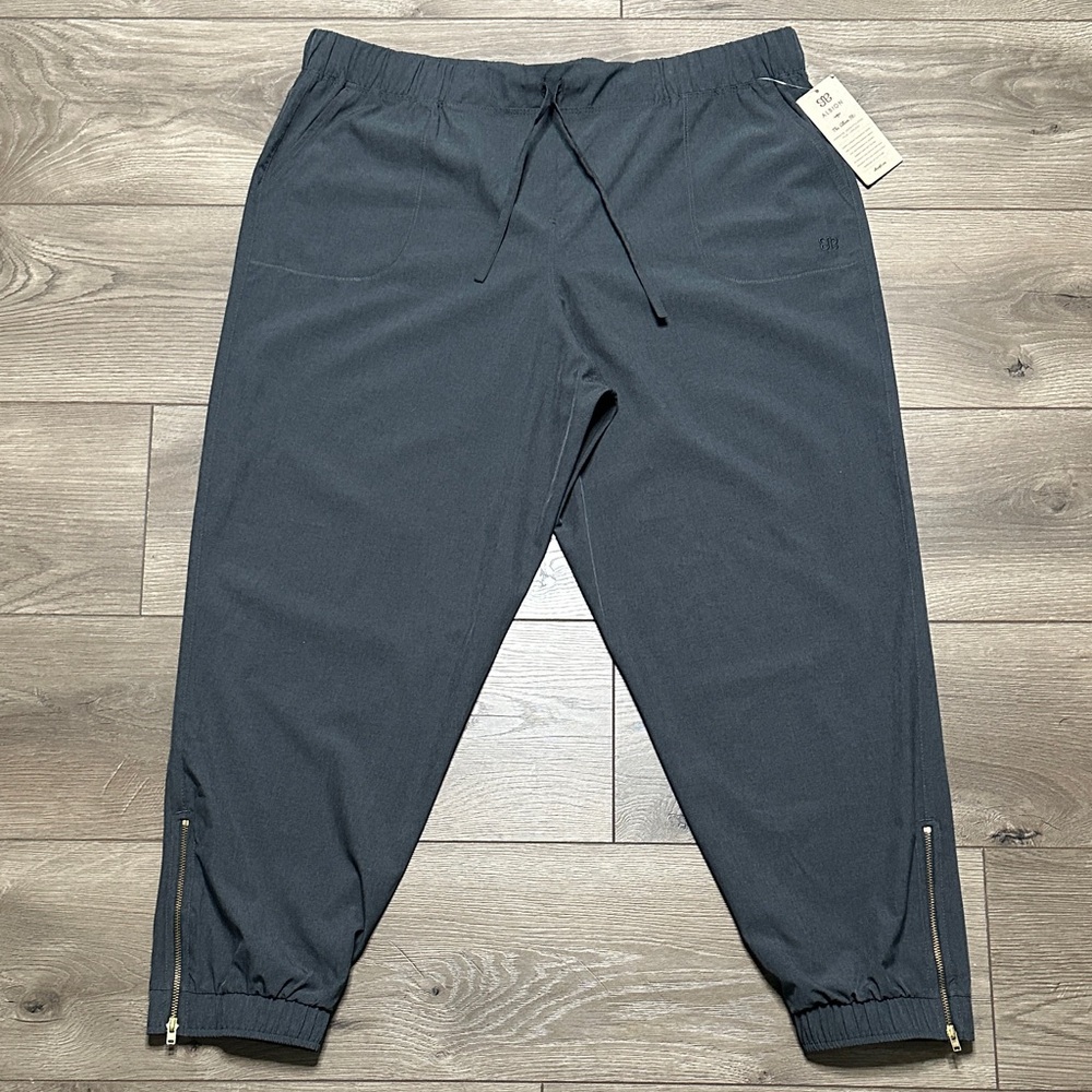 Albion Jetsetters‎ High Rise Charcoal Gray Ankle Zip Joggers Size XXLP